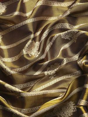 Silk Land Black Woven Design Silk Blend Saree With Unstitched Blouse Piece 4