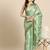 Silk Land Green Digital Print Soft Silk Blend Saree With Unstitched Blouse Piece