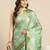 Silk Land Green Digital Print Soft Silk Blend Saree With Unstitched Blouse Piece