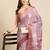 Silk Land Purple Digital Print Soft Silk Blend Saree With Unstitched Blouse Piece