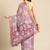 Silk Land Purple Digital Print Soft Silk Blend Saree With Unstitched Blouse Piece