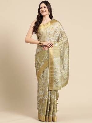 Silk Land Blue Digital Print Soft Silk Blend Saree With Unstitched Blouse Piece 2