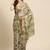 Silk Land Blue Digital Print Soft Silk Blend Saree With Unstitched Blouse Piece