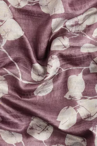 Silk Land Purple Digital Print Soft Silk Blend Saree With Unstitched Blouse Piece
