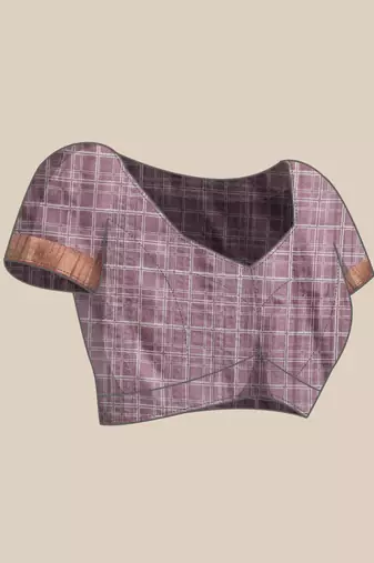 Silk Land Purple Digital Print Soft Silk Blend Saree With Unstitched Blouse Piece