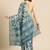 Silk Land Teal Digital Print Soft Silk Blend Saree With Unstitched Blouse Piece