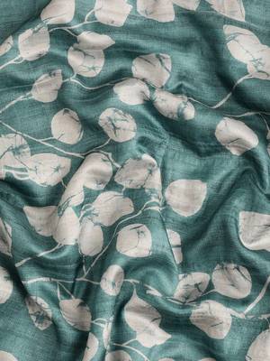 Silk Land Teal Digital Print Soft Silk Blend Saree With Unstitched Blouse Piece 4