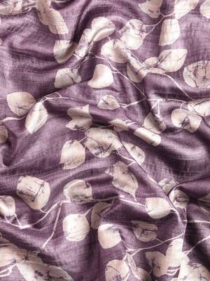 Silk Land Lavender Digital Print Soft Silk Blend Saree With Unstitched Blouse Piece 4