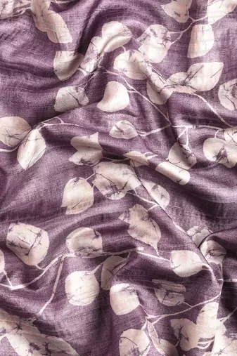 Silk Land Lavender Digital Print Soft Silk Blend Saree With Unstitched Blouse Piece