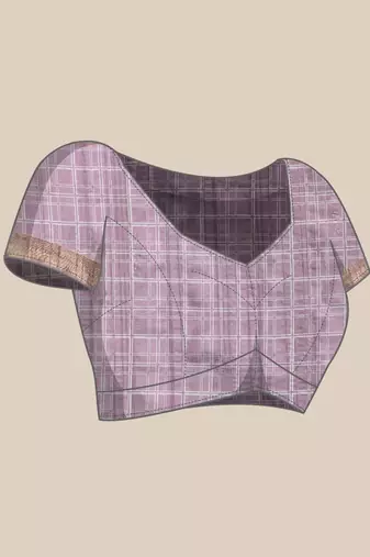 Silk Land Lavender Digital Print Soft Silk Blend Saree With Unstitched Blouse Piece