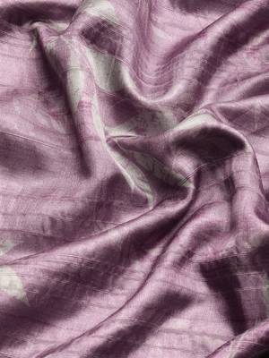 Silk Land Lavender Digital Print Soft Silk Blend Saree With Unstitched Blouse Piece 4
