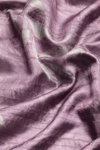 Silk Land Lavender Digital Print Soft Silk Blend Saree With Unstitched Blouse Piece