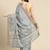 Silk Land Grey Digital Print Soft Silk Blend Saree With Unstitched Blouse Piece