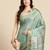 Silk Land Green Digital Print Soft Silk Blend Saree With Unstitched Blouse Piece
