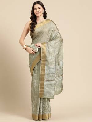 Silk Land Blue Digital Print Soft Silk Blend Saree With Unstitched Blouse Piece 2