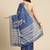 Silk Land Blue Digital Print Soft Silk Blend Saree With Unstitched Blouse Piece