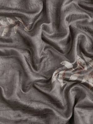 Silk Land Brown Digital Print Soft Silk Blend Saree With Unstitched Blouse Piece 4