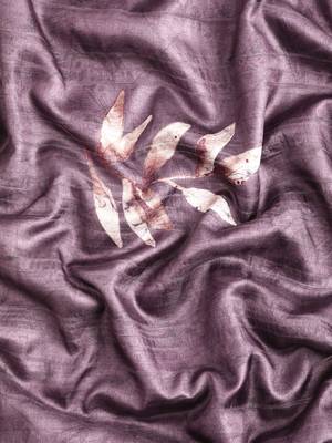 Silk Land Lavender Digital Print Soft Silk Blend Saree With Unstitched Blouse Piece 4