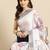 Silk land white digital print soft silk saree with unstitched blouse piece