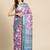 Silk Land Purple Digital Print Soft Silk Blend Saree With Unstitched Blouse Piece