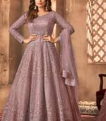 Shamita Shetty Onion pink multi embroidered wedding anarkali gown