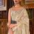 Cream Designer Banarasi Tussar Silk Saree With Blouse For Women