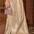 Cream Designer Banarasi Tussar Silk Saree With Blouse For Women