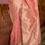 Peach Designer Banarasi Tussar Silk Saree With Blouse For Women