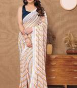  Orange Ethnic Smart Bollywood Style Girlish Saree