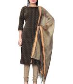 Black colour ethnic looks traditional salwar kameez in cotton