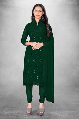 Beautiful green colour ethnic salwar kameez for formal looks 1