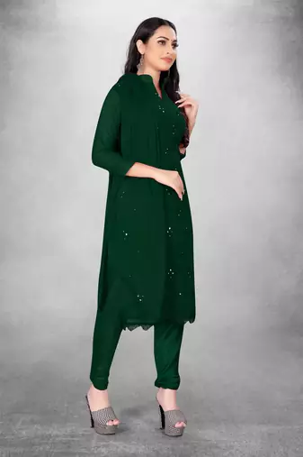 Beautiful green colour ethnic salwar kameez for formal looks