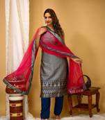 Blue colour girlish designer dress for stylish partywear looks