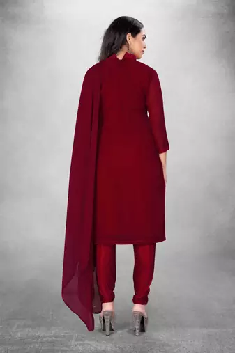 Beautiful maroon colour ethnic salwar kameez for formal looks