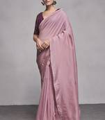 Pink Designer Solid Looks Fancy Bollywood Style Ethnic Girlish Saree