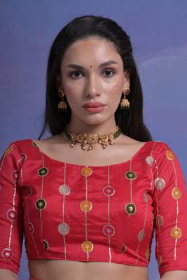 Pink Smart Leheriya Print Saree With Embroidery Work 4