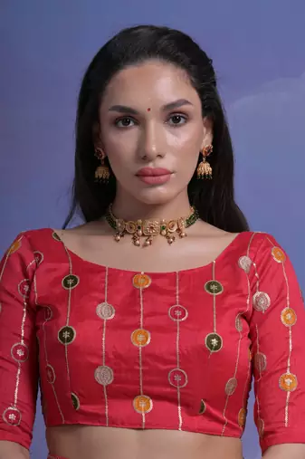 Pink Smart Leheriya Print Saree With Embroidery Work