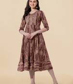Wine cotton sequins embroidery foil gotta patti kurta for women
