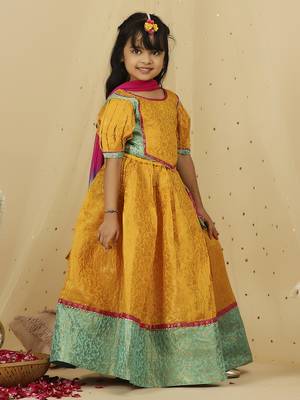 Kid1 parvati jaquard lehenga choli 3