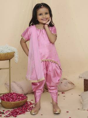 Kid1 anya hi-low kurti dhoti 1