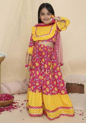 Kid1 leela pure cotton lehenga choli 1