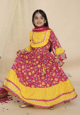 Kid1 leela pure cotton lehenga choli 4