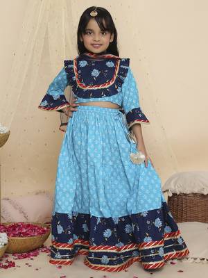 Kid1 leela pure cotton lehenga choli 1