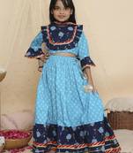 Kid1 leela pure cotton lehenga choli