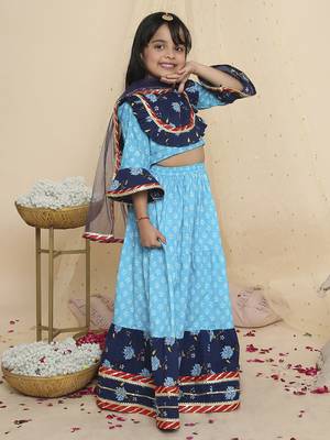 Kid1 leela pure cotton lehenga choli 3
