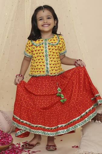 Kid1 meera skirt top set