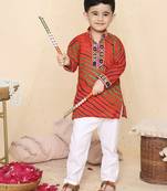 Kid1 lehariya print kurta pyjama