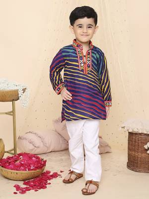 Kid1 lehariya print kurta pyjama 1