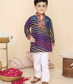 Kid1 lehariya print kurta pyjama