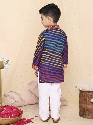 Kid1 lehariya print kurta pyjama 2